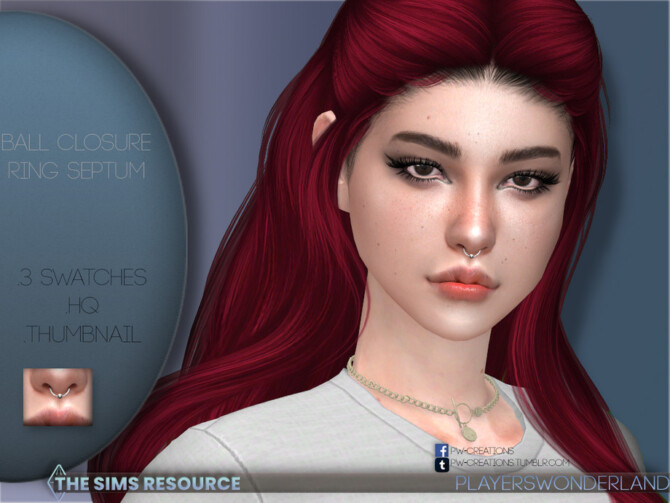 Sims 4 Ball Closure Ring Septum by PlayersWonderland at TSR