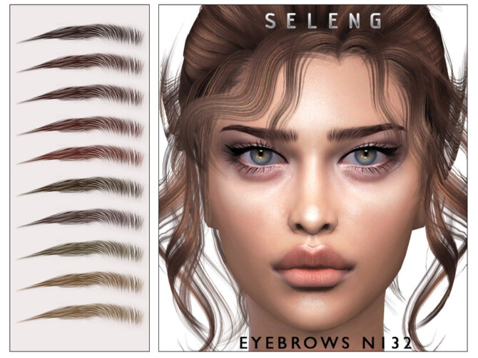 Sims 4 Eyebrows N132 by Seleng at TSR