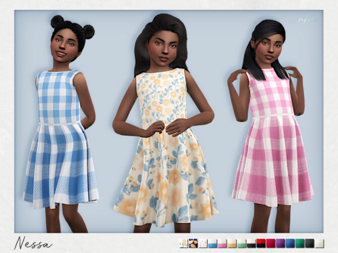 Sims 4 Nessa Dress by Sifix at TSR