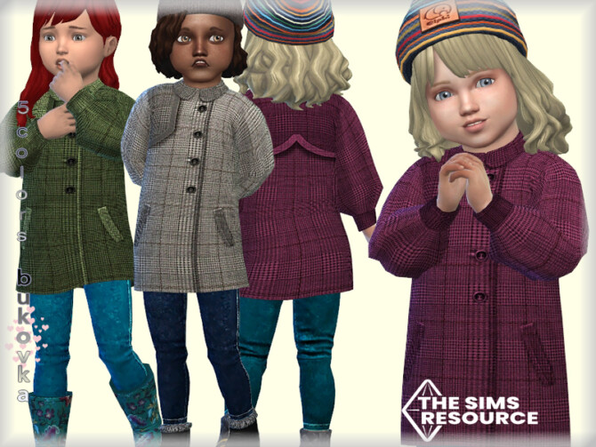 Sims 4 Coat Tweed by bukovka at TSR