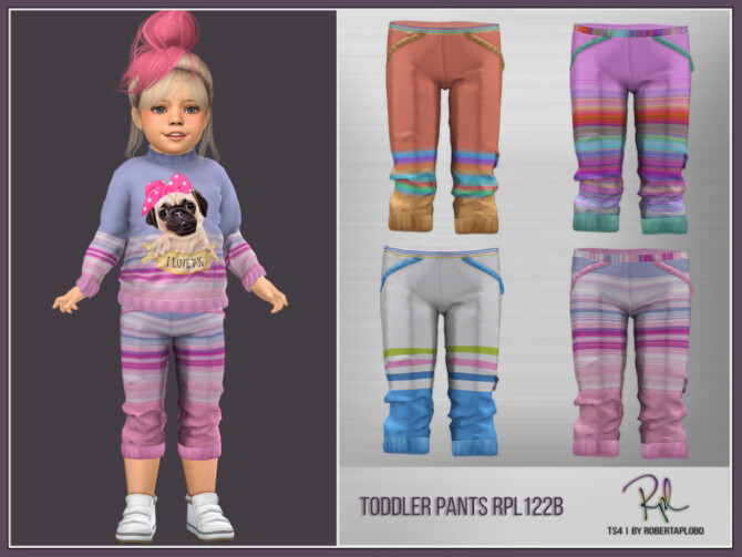 Sims 4 RPLts4 Toddler Pants RPL124B by RobertaPLobo at TSR