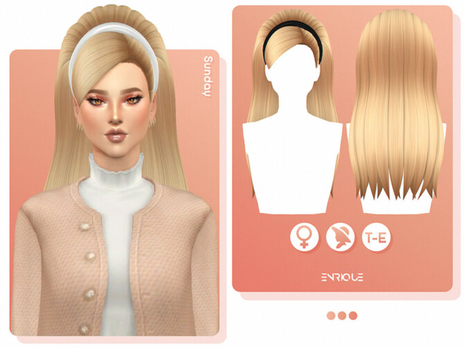 Sims 4 Sunday Hairstyle by Enriques4 at TSR