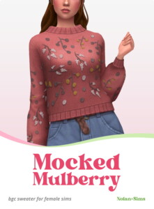 Mocked Mulberry Sweater at Nolan Sims