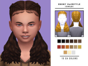 Ebony Hairstyle [Child] by OranosTR at TSR