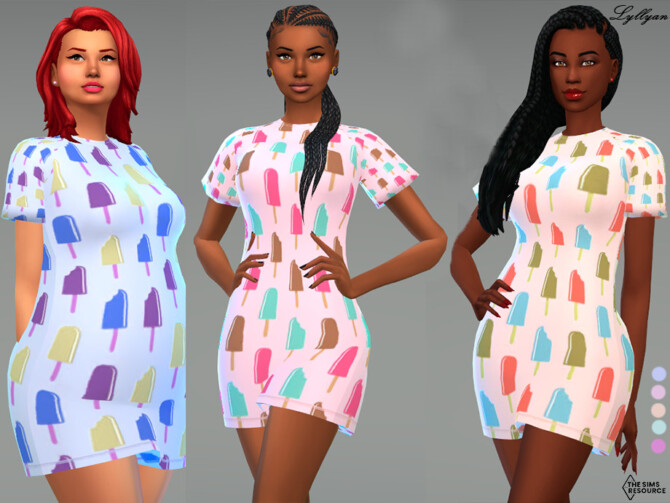 Sims 4 Womens Pajamas Summer Night by LYLLYAN at TSR