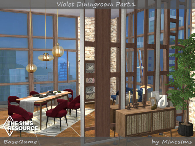 Sims 4 Violet Diningroom Part.1 by Mincsims at TSR