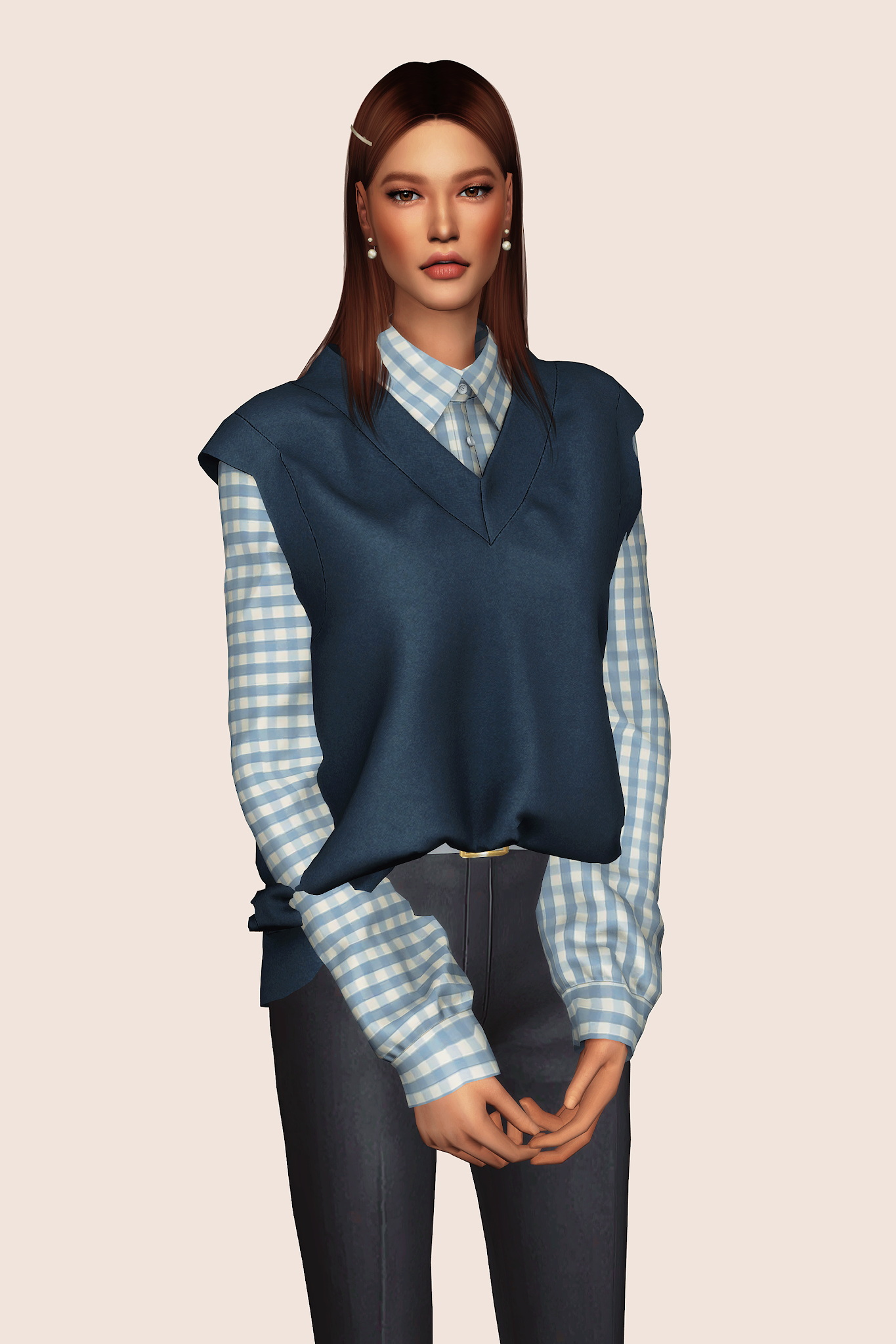 V-Neck Sweater & Shirt AF at Gorilla » Sims 4 Updates