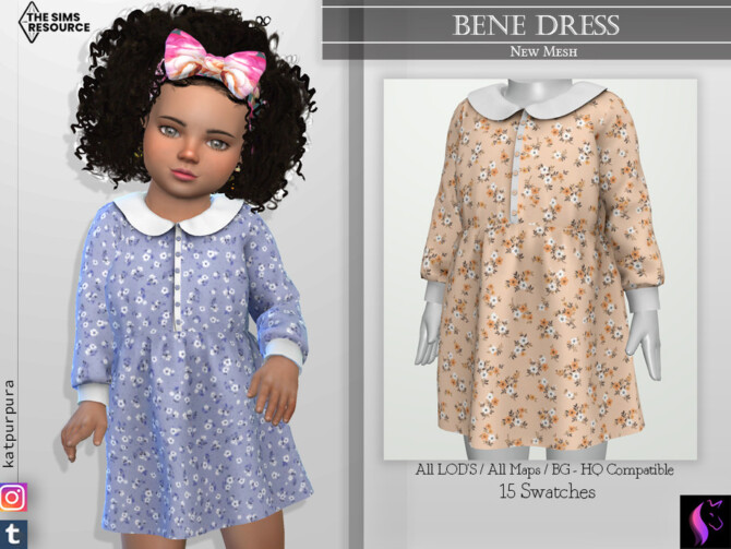 Sims 4 Bene Dress by KaTPurpura at TSR