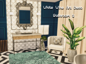 White Wine Art Deco Bathroom 3 by GenkaiHaretsu at TSR