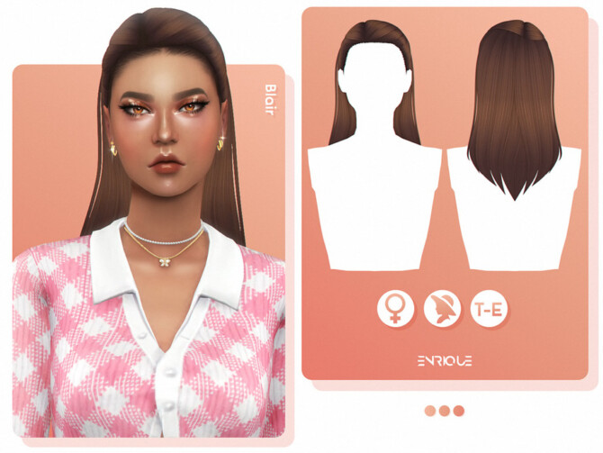Sims 4 Blair Hairstyle by EnriqueS4 at TSR