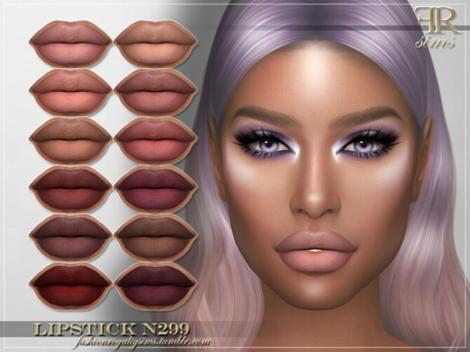 Sims 4 Lipstick N299 by FashionRoyaltySims at TSR