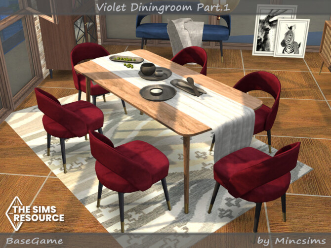 Sims 4 Violet Diningroom Part.1 by Mincsims at TSR