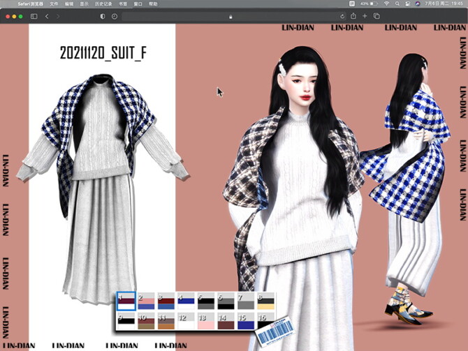Sims 4 Sweaters and dresses and shawls by LIN DIAN at TSR