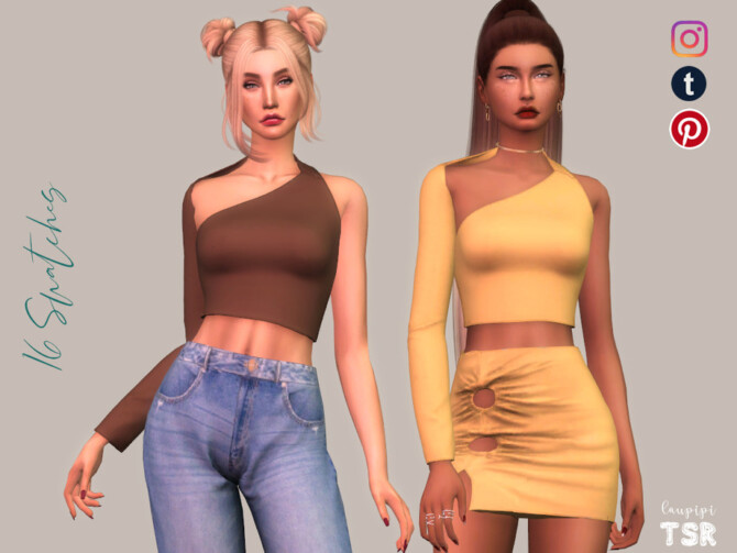 Sims 4 Asymmetric Top   TP440 by laupipi at TSR