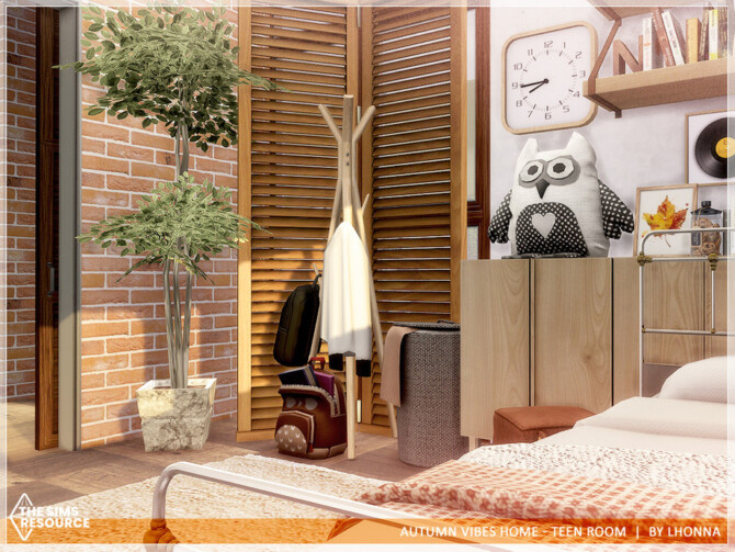 Sims 4 Autumn Vibes Home Teen Room by Lhonna at TSR