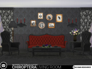 Modern Victorian Gothic – Chiroptera Living Room by wondymoon at TSR
