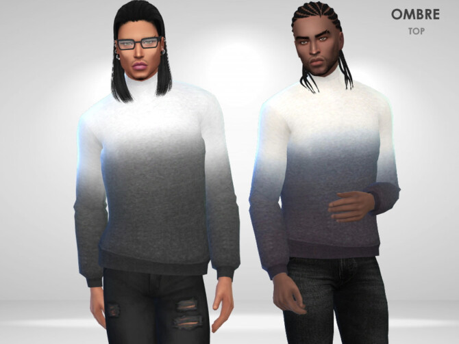 Sims 4 Ombre Top by Puresim at TSR