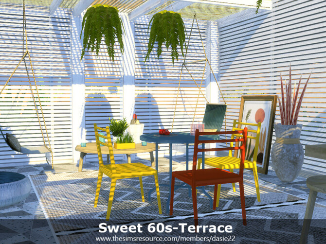Sims 4 Sweet 60s   Terrace by dasie2 at TSR
