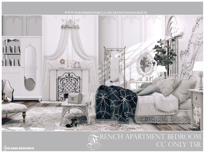 Sims 4 French Apartment Bedroom by Moniamay72 at TSR