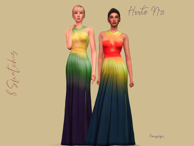 Sims 4 Multicolor Dress   MDR07 by laupipi at TSR