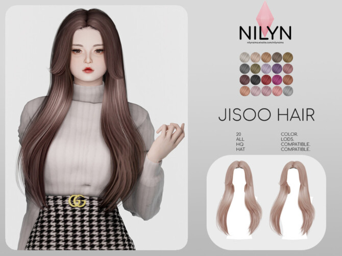 Sims 4 JISOO HAIR by Nilyn at TSR