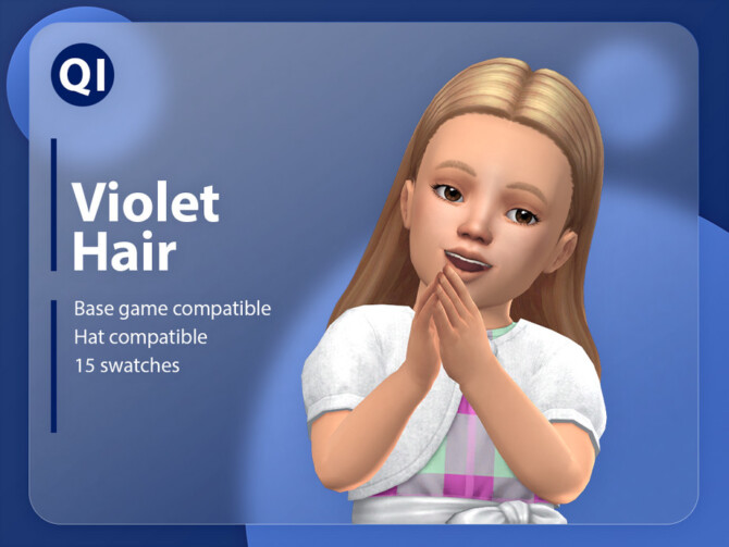 Sims 4 Violet Hair by qicc at TSR