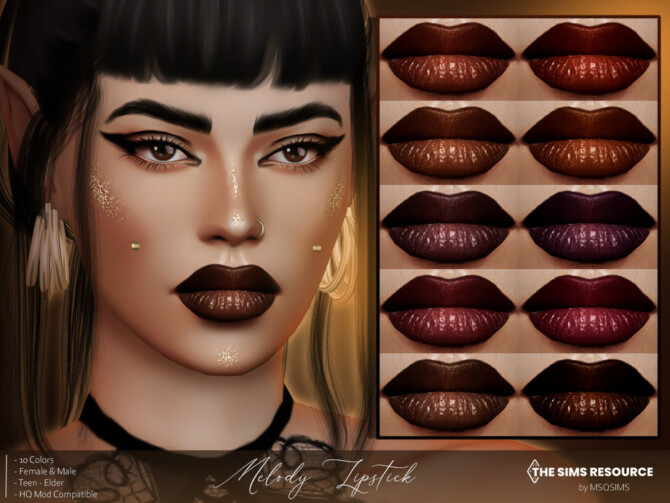 Sims 4 Melody Lipstick by MSQSIMS at TSR