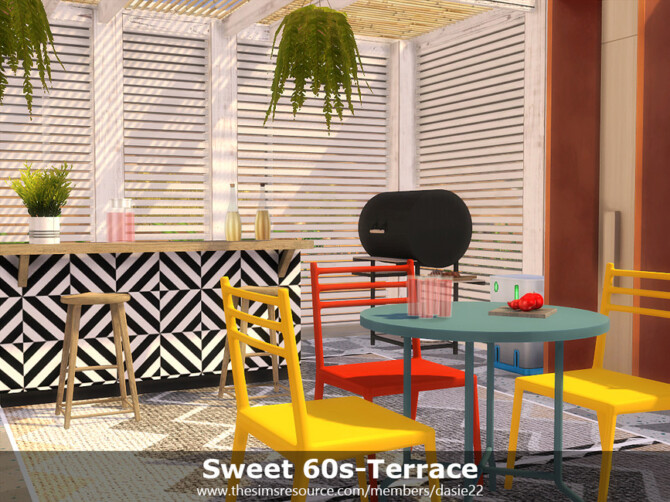 Sims 4 Sweet 60s   Terrace by dasie2 at TSR