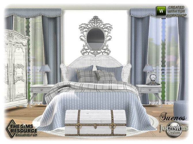 Sims 4 Suenos bedroom by jomsims at TSR