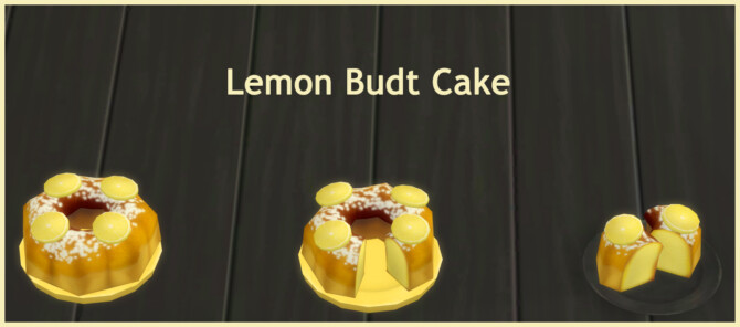 Sims 4 BUNDT CAKE   VANILLA AND LEMON at Icemunmun