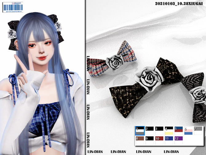 Sims 4 Bowknot side clip by LIN DIAN at TSR