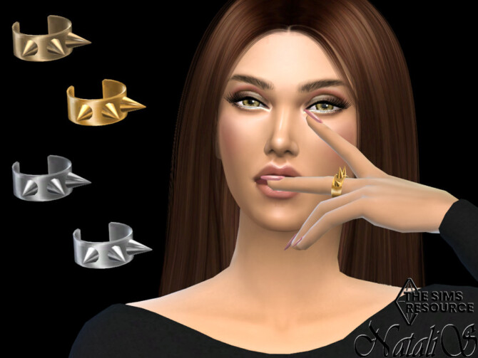 Sims 4 Spiked open ring by NataliS at TSR