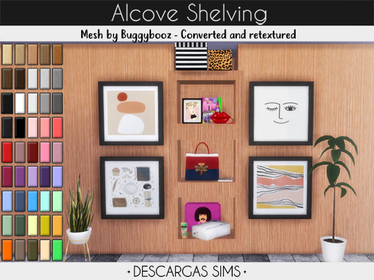 Sims 4 Alcove Shelving at Descargas Sims