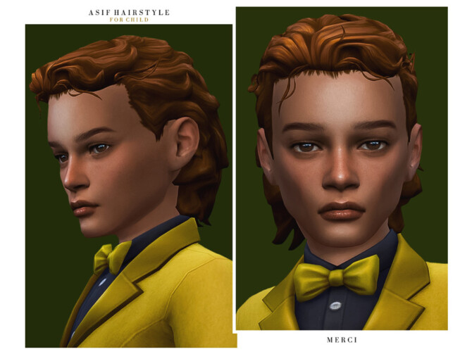 Sims 4 Asif Hairstyle  Child  by  Merci  at TSR