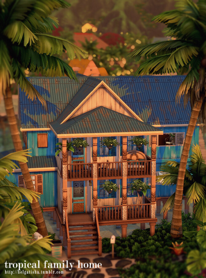 Sims 4 Tropical family home at Helgatisha