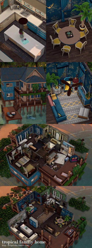 Sims 4 Tropical family home at Helgatisha