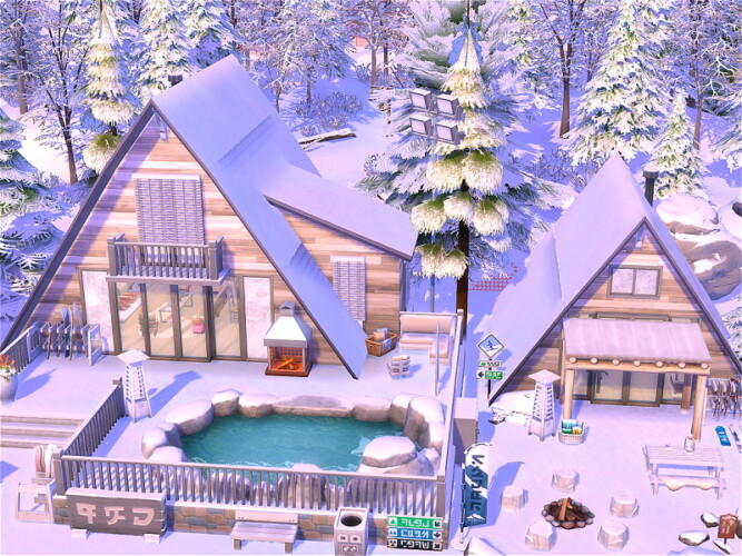 A Frame Ski Cabin by Flubs79 at TSR » Sims 4 Updates