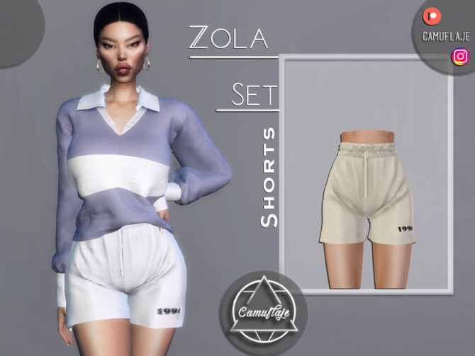 Sims 4 Zola Set   Shorts by Camuflaje at TSR