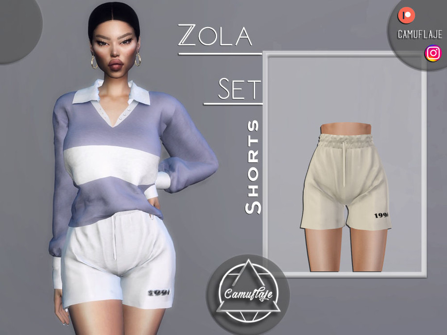 Zola Set - Shorts by Camuflaje at TSR » Sims 4 Updates