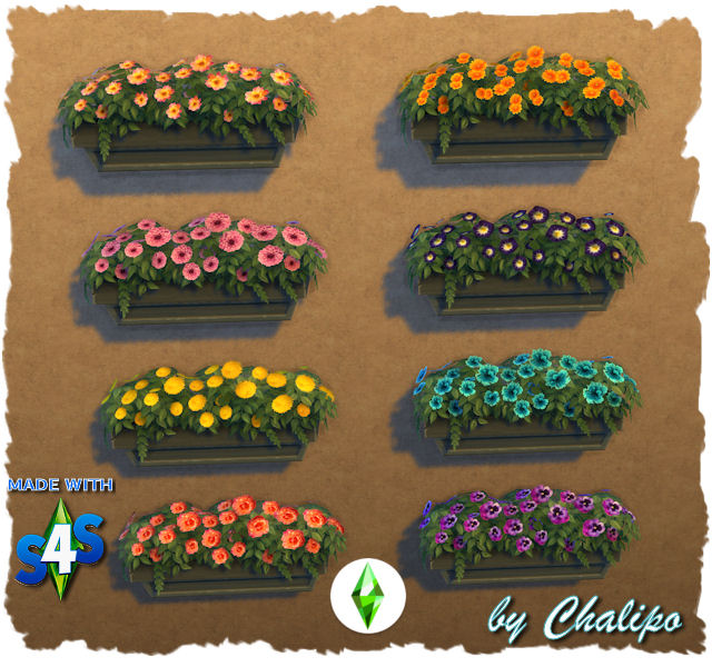 Sims 4 Salon & flower box recolors at All 4 Sims