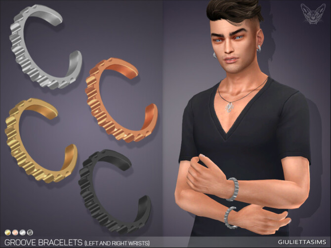Sims 4 Groove Bracelet Set For Men by feyona at TSR