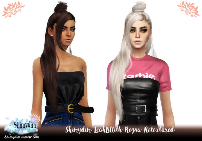 Sims 4 LeahLillith Reyna Hair Retexture at Shimydim Sims