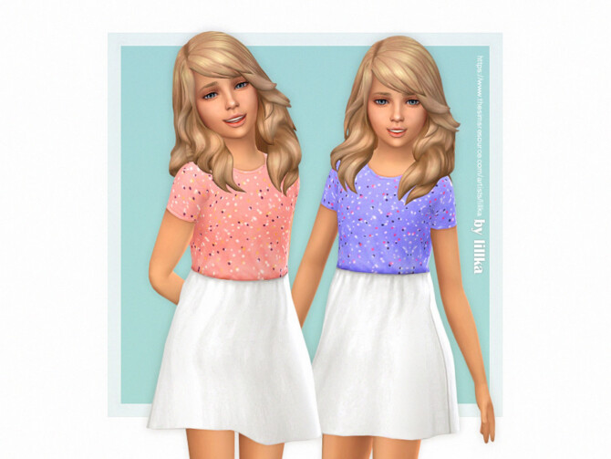 Sims 4 Alenia Dress by lillka at TSR