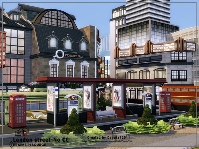 Sims 4 London street by London street at TSR