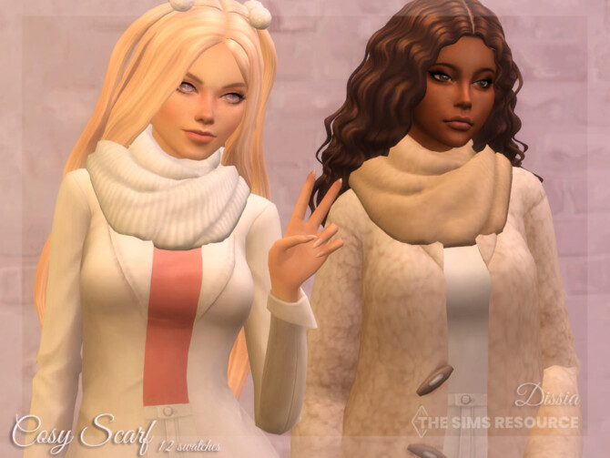 Sims 4 Cosy Scarf  by Dissia at TSR