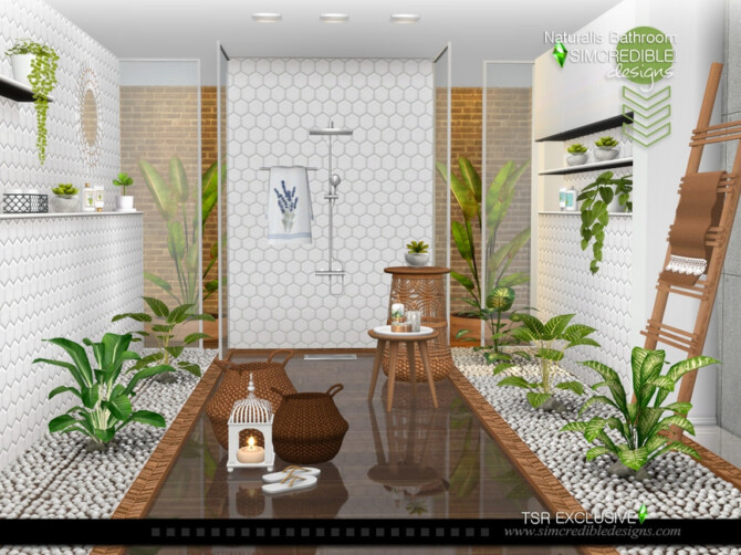 Sims 4 Naturalis Bathroom Decor by SIMcredible! at TSR