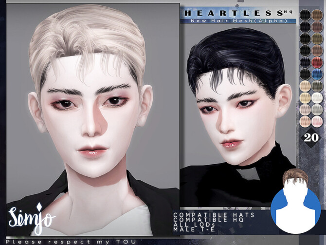 Sims 4 Male Hairstyle Heartless by KIMSimjo at TSR