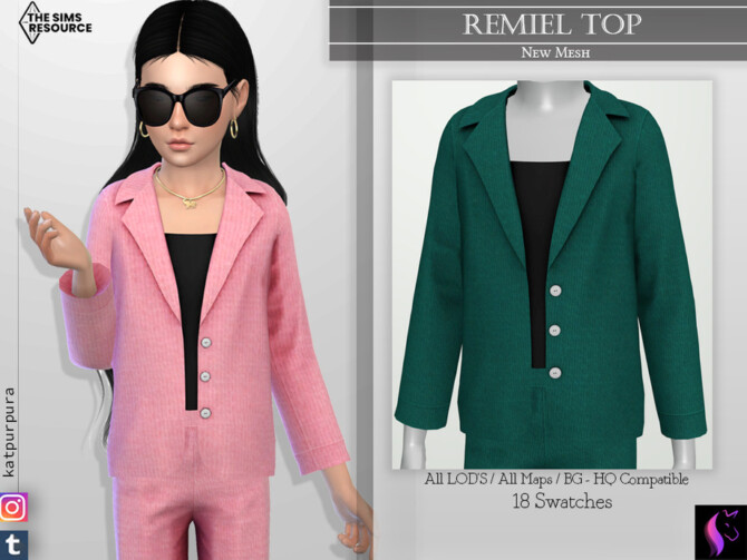 Sims 4 Remiel Top by KaTPurpura at TSR