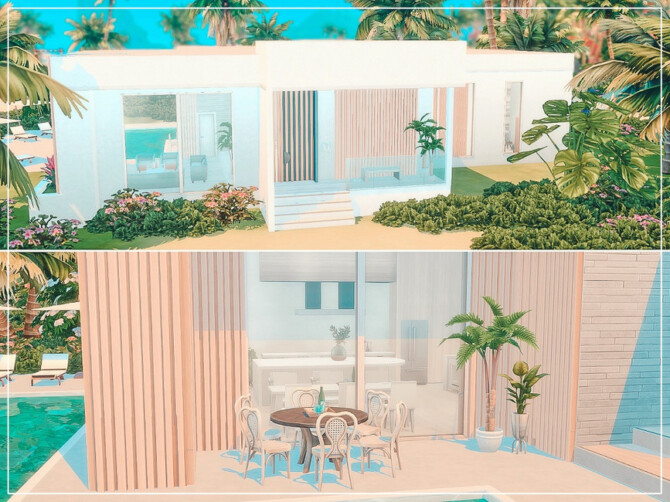 Sims 4 Beach House by Summerr Plays at TSR