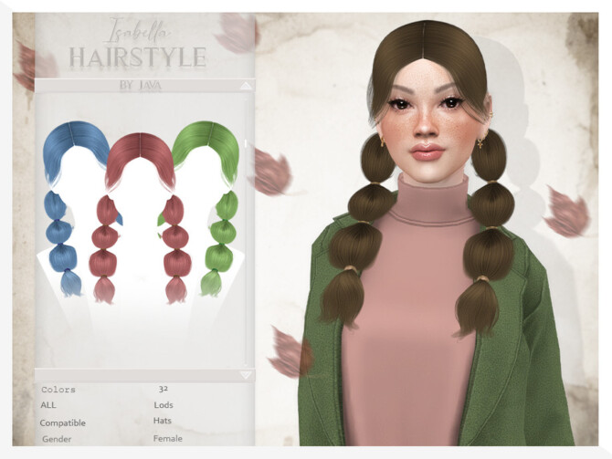 Sims 4 Isabella (Hairstyle) by JavaSims at TSR
